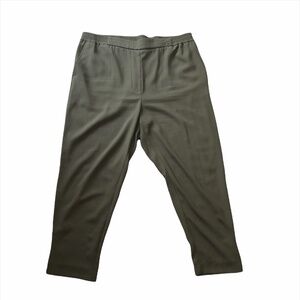 Anthropologie Pull-On Trouser Pants Women's Size Large Green The Essential